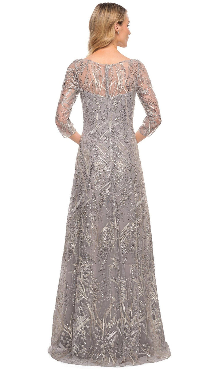 La Femme 30161 - Embroidered Sheer Lace A-Line Mother of the Groom Dre ...