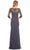 La Femme 30384 - Lace Covered Sleeves Net Jersey Gown Special Occasion Dress