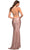 La Femme - 30446SC Bejeweled Deep V-neck Long Gown - 1 pc Mauve In Size 2 Available CCSALE