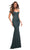 La Femme - 30449 Off Shoulder Jersey Gown Special Occasion Dress 00 / Dark Emerald