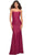 La Femme - 30458 Low Back Mermaid Gown Prom Dresses 00 / Berry