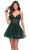 La Femme 30941 - V-Neck Sheer Corset Cocktail Dress Homecoming Dresses