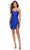 La Femme 30974 - Sweetheart Side Slit Cocktail Dress Special Occasion Dress 00 / Royal Blue