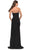 La Femme 31058 - Ruched High Slit Prom Dress Special Occasion Dress