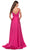 La Femme 31121 - Deep V-Neck Satin Prom Gown Special Occasion Dress