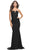 La Femme 31226SC - Strapless V-Neck Evening Dress Prom Dresses 00 / Black