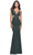 La Femme 31228 - Jersey Cutout Long Dress Special Occasion Dress 00 / Dark Emerald