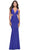 La Femme 31228 - Jersey Cutout Long Dress Special Occasion Dress 00 / Royal Blue