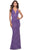 La Femme 31234 - Lace V-Neck Prom Dress Special Occasion Dress 00 / Purple