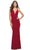 La Femme 31234 - Lace V-Neck Prom Dress Special Occasion Dress 00 / Red