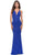 La Femme 31234 - Lace V-Neck Prom Dress Special Occasion Dress 00 / Royal Blue