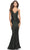 La Femme 31291 - Sequin Deep V Neck Evening Dress Special Occasion Dress