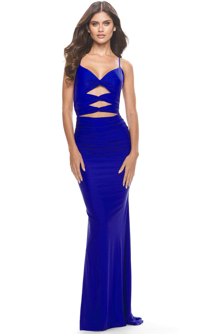 La Femme 31294 - Front Cutout Prom Dress Special Occasion Dress 00 / Royal Blue