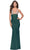 La Femme 31337 - Strappy Back Sheath Evening Dress Special Occasion Dress 00 / Emerald