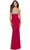 La Femme 31337 - Strappy Back Sheath Evening Dress Special Occasion Dress 00 / Red