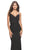 La Femme 31341 - V-Neck Rhinestone Accent Evening Dress Special Occasion Dress