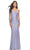 La Femme 31365 - Lace Up back Evening Dress Special Occasion Dress 00 / Light Periwinkle