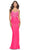 La Femme 31437 - Sleeveless Embellished Prom Dress Special Occasion Dress 00 / Neon Pink