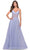 La Femme 31502SC - Sheer Ruched Corset Evening Dress Evening Dresses 00 / Light Periwinkle