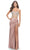 La Femme 31556 - Strapless Beaded Evening Gown Special Occasion Dress 00 / Mauve