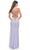 La Femme 31574 - Draped Neckline High Slit Fitted Long Dress Special Occasion Dress