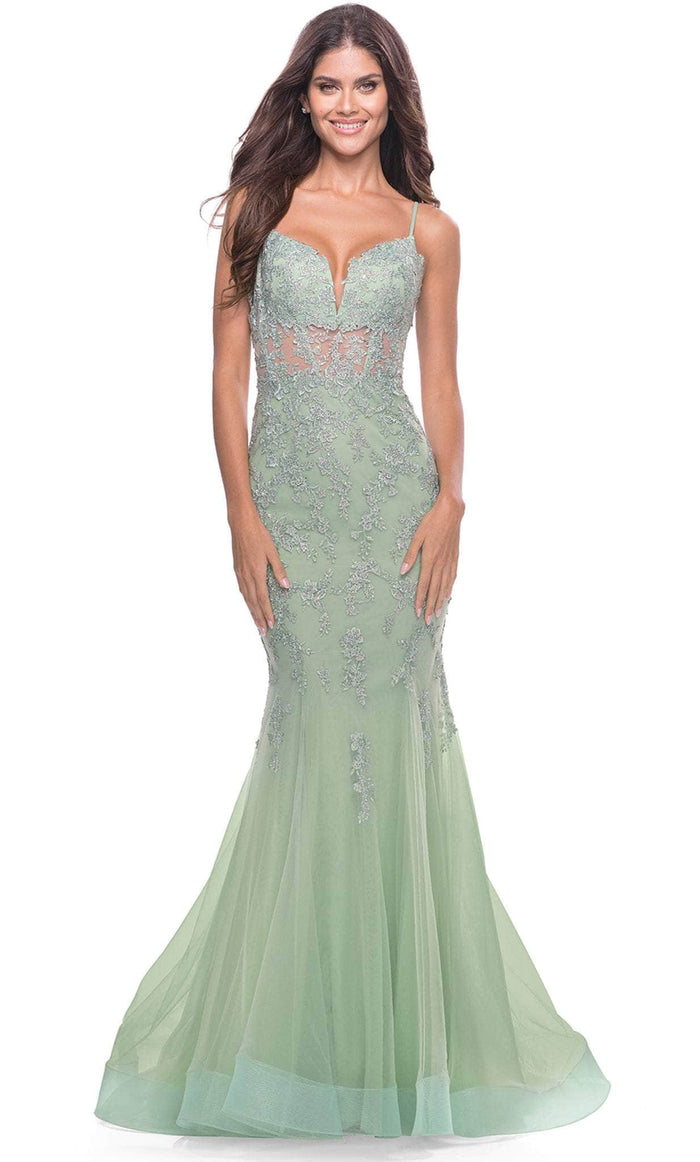 La Femme 31579 - Sleeveless Mermaid Prom Gown Special Occasion Dress