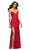 La Femme - Embellished Strap Prom Dress 30435SC Prom Dresses 00 / Red