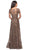 La Femme - Floral Adorned Illusion Bateau Long Gown 27839SC CCSALE