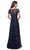 La Femme - Floral Adorned Illusion Bateau Long Gown 27839SC CCSALE