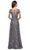 La Femme - Floral Adorned Illusion Bateau Long Gown 27839SC CCSALE