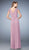 La Femme Floral Laced Cap Sleeve Gown 23004SC - 1 Pc Mauve in Size 10 Available CCSALE