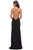 La Femme - Long Crisscross-Strapped High Slit Gown 27657SC - 1 pcs Black in Size 0 and 2 Available CCSALE