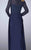 La Femme - Long Sleeve Beaded Bodice Draped Gown 24895SC CCSALE