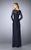 La Femme - Long-Sleeved Scalloped Lace Evening Gown 24869 CCSALE