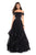 La Femme - Off-Shoulder Pleated A-Line Gown 27224 - 3 pcs Black In Size 2, 6 and 8 Available CCSALE 2 / Black