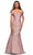 La Femme - Pleated Bodice Trumpet Evening Dress 28047SC CCSALE 12 / Champagne