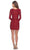 La Femme - Plunging V-Neck Sequined Short Dress 28316SC - 1 pc Red In Size 0 Available CCSALE 0 / Red