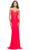 La Femme - Ruched Jersey Prom Dress 31222SC Evening Dresses 00 / Hot Coral