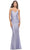 La Femme - Ruched Jersey Prom Dress 31222SC Evening Dresses 00 / Light Periwinkle