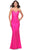 La Femme - Ruched Jersey Prom Dress 31222SC Evening Dresses 00 / Neon Pink