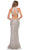 La Femme - Sequined Fringe High Halter Evening Dress 28819SC - 1 pc Silver In Size 0 Available CCSALE