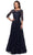 La Femme - Sequined Lace Formal Dress 27942SC - 1 pc Navy in Size 12 Available CCSALE