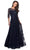 La Femme - Sequined Lace Formal Dress 27942SC - 1 pc Navy in Size 12 Available CCSALE