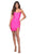 La Femme - Sheath Cocktail Dress with Slit 30304SC CCSALE 00 / Neon Pink