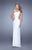 La Femme Strapless Cut Out Long Dress in White 21197 CCSALE 2 / White