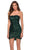 La Femme - Strapless Sequined Homecoming Dress 29410SC CCSALE 0 / Emerald