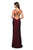 La Femme - Strappy Open Back Plunging Sweetheart Dress 27512 - 1 Pc. Navy in size 2 Available CCSALE