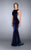 La Femme Svelte Velvet Mermaid Gown in Navy 24605 CCSALE 2 / Navy