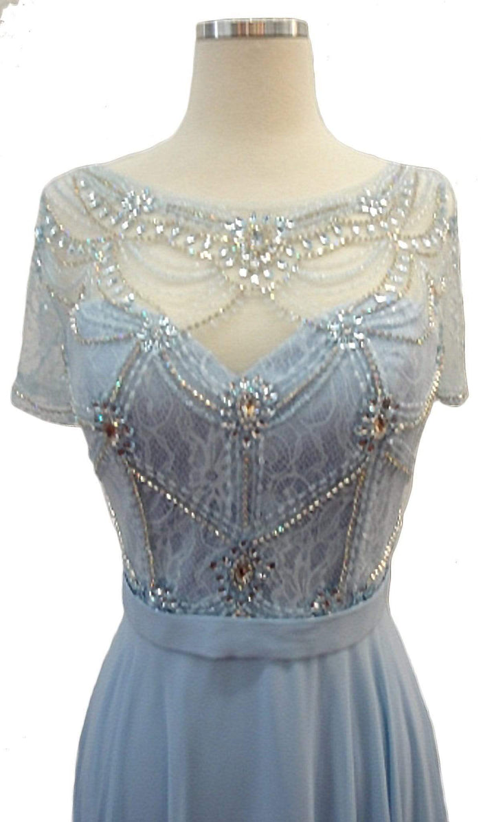 Lace Embellished Sheath Prom Dress Dress XXS / Royal