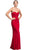 Lace Strapless Sweetheart Prom Dress Dress XXS / Burgundy